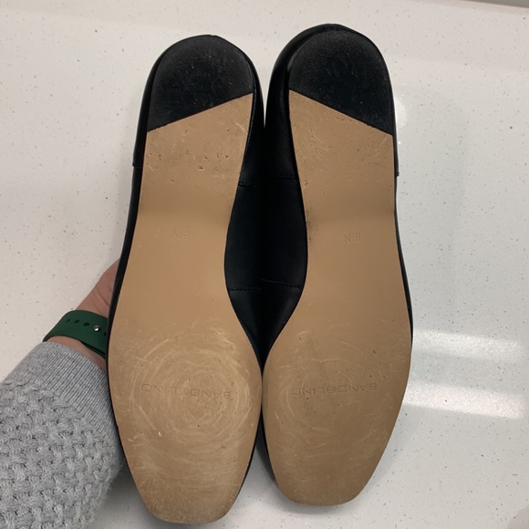 EUC 8.5 Narrow Bandolino Liberty loafer flats black all leather - Picture 5 of 10